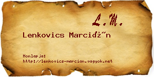 Lenkovics Marcián névjegykártya